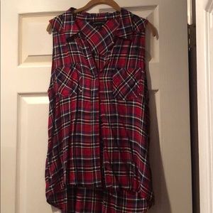 Plaid print tank top
